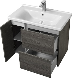 Акватон Тумба с раковиной Стоун 80 грецкий орех – фотография-2